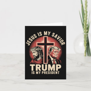 Jesus ist mein Retter Trump mein Präsident biblisc Karte