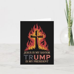 Jesus ist mein Retter Trump mein Präsident biblisc Karte