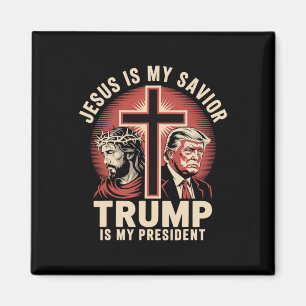 Jesus ist mein Retter Trump mein Präsident biblisc Magnet