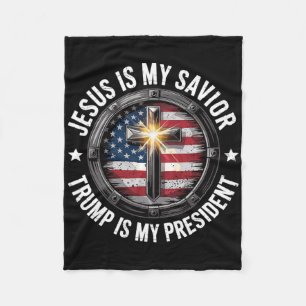 Jesus ist mein Retter Trump mein Präsident Christl Fleecedecke