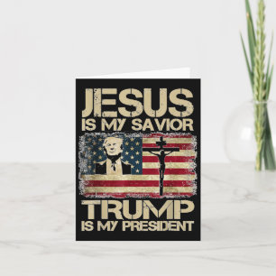 Jesus ist mein Retter Trump mein Präsident Christl Karte
