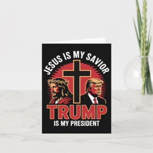 Jesus ist mein Retter Trump mein Präsident Christl Karte