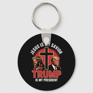 Jesus ist mein Retter Trump mein Präsident Christl Schlüsselanhänger