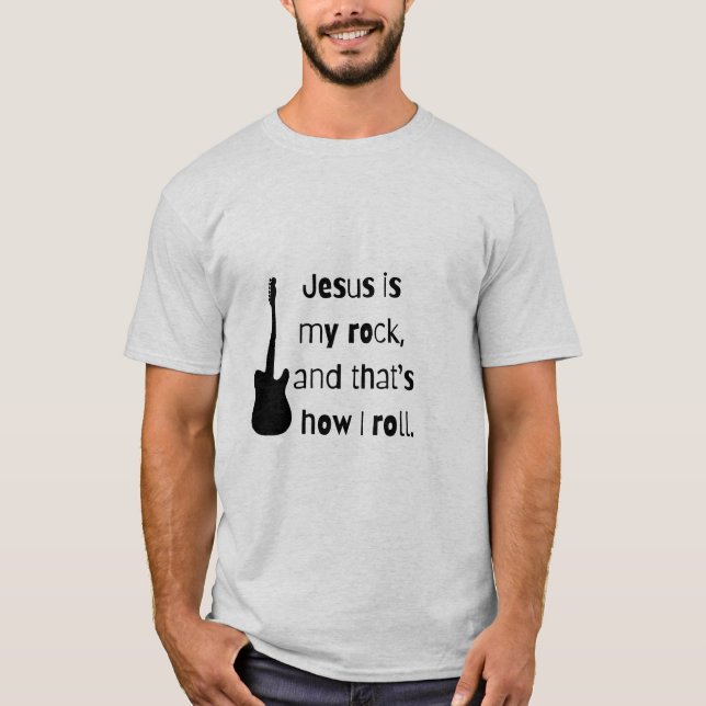 Jesus ist mein Rock T-Shirt (Vorderseite)