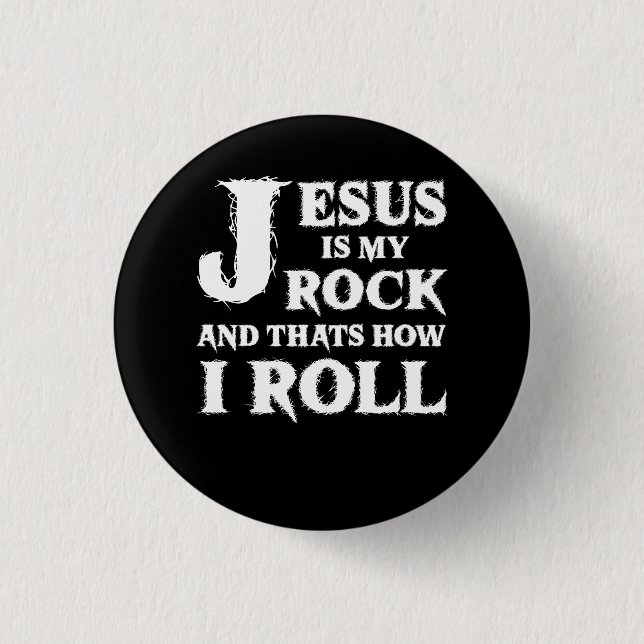 Jesus ist mein Rock und so Roll Church Chris Button (Vorderseite)