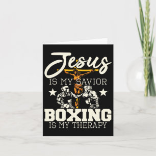 Jesus ist mein Savior Boxen ist meine Therapie - G Karte