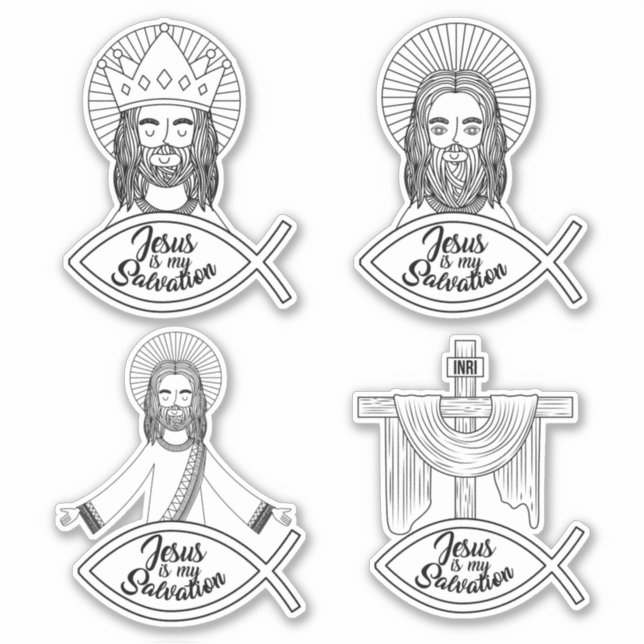Jesus ist mein Set zum Heilen Aufkleber (Vorderseite)