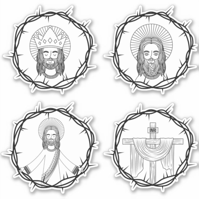 Jesus ist mein Set zum Heilen Aufkleber (Vorderseite)