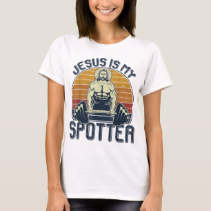 Jesus ist mein Spotter Funny Christliches Weishebe T-Shirt