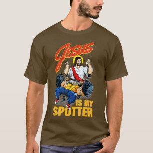 Jesus ist mein Spotter Jesus Bodybuilding und Hebe T-Shirt