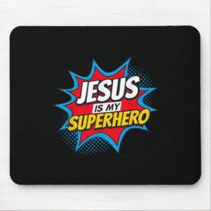 Jesus ist mein Superheld Christlich Mousepad