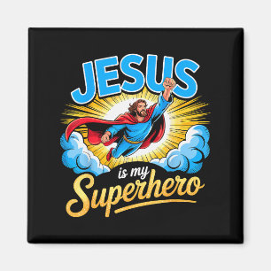 Jesus ist mein Superheld christlicher Glaube Magnet