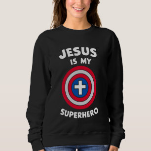 Jesus ist mein Superheld Christlicher Gott Religiö Sweatshirt