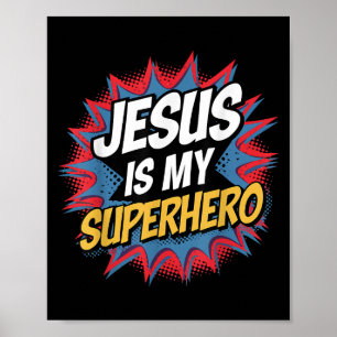 Jesus ist mein Superheld, Christlicher Kid Boy Got Poster