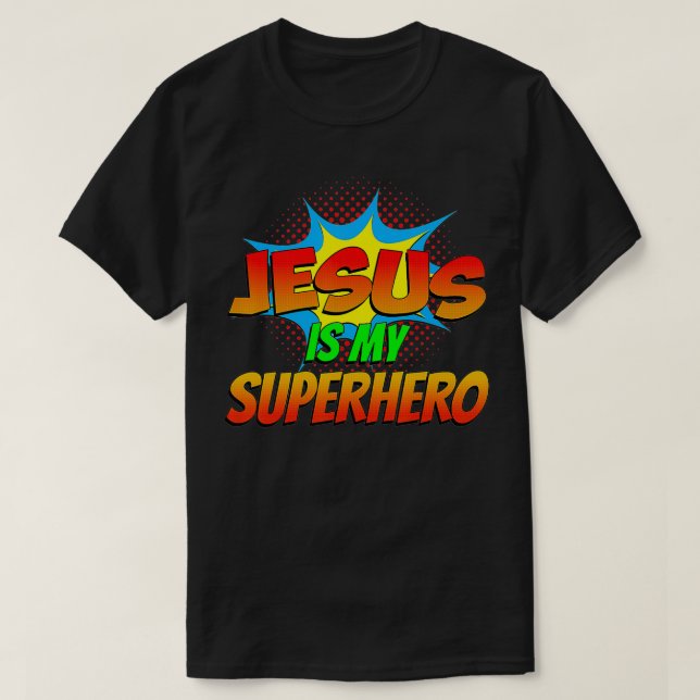 Jesus ist mein Superheld-Comic Buch Christliche Re T-Shirt (Design vorne)