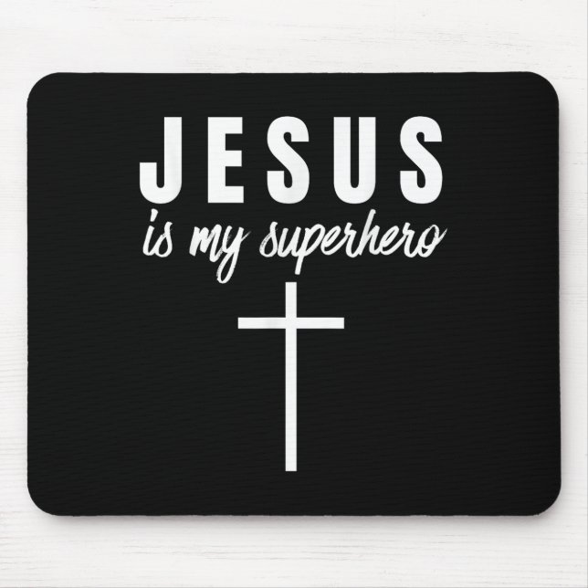 Jesus ist mein Superheld Funny Vbs Camp Christlich Mousepad (Vorne)