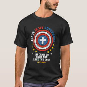Jesus ist mein Superheld Luke 19 10 Er kam, um Ret T-Shirt