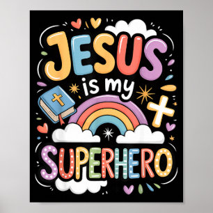 Jesus ist mein Superheld Poster