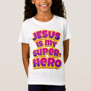 Jesus ist mein Superheld Women Girls Christlicher  T-Shirt