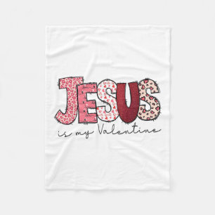 Jesus ist mein Valentinsgruß religiöser Gott chris Fleecedecke