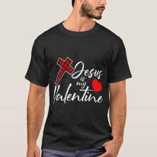 Jesus ist mein Valentinstag Cooles V-Tag Kariertes T-Shirt