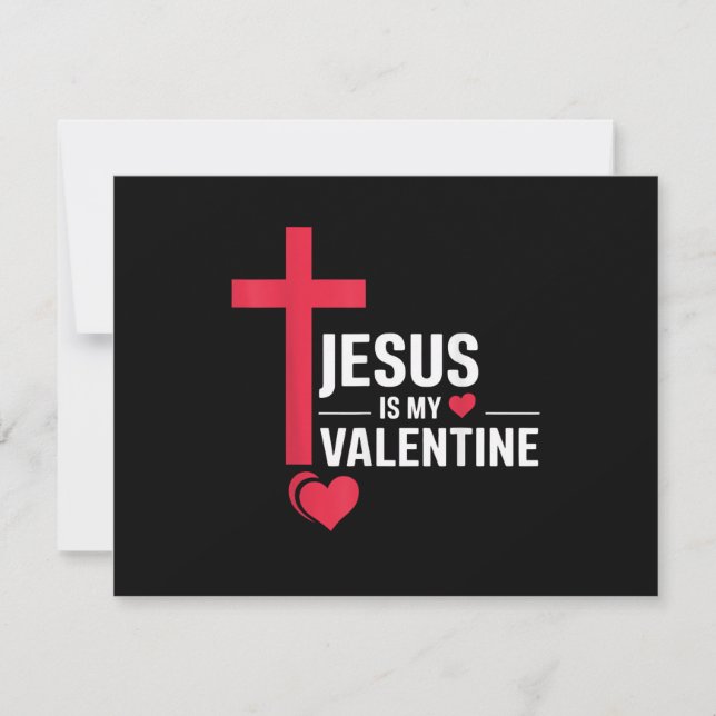 Jesus ist mein Valentinstag Einladung (Vorderseite)