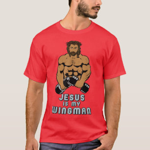 Jesus ist mein Wingman Fitnessstudio für Männer Fr T-Shirt