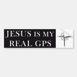 Jesus ist mein WIRKLICHER GPS-Autoaufkleber Autoaufkleber