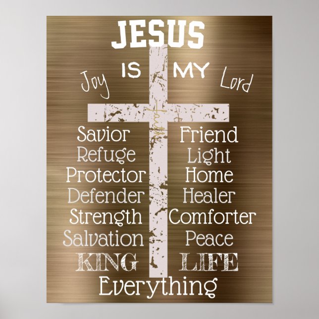 Jesus ist meine Alles Liste Christlich Poster (Vorne)