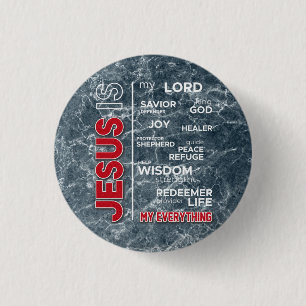 Jesus ist meine Alles-Wortwolke Button