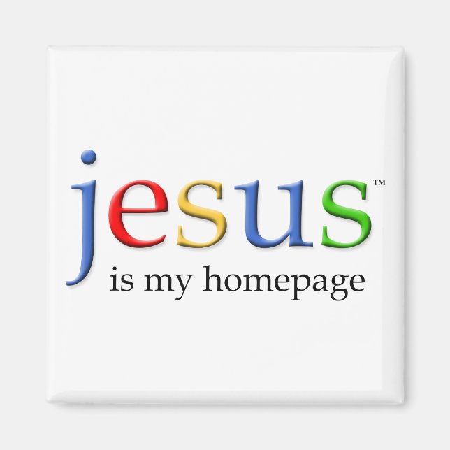 Jesus ist meine Homepage Magnet (Vorne)
