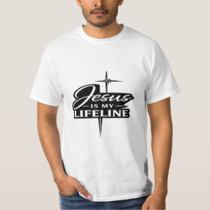 Jesus ist meine Lebenslinie Christlicher Glaube Gr T-Shirt
