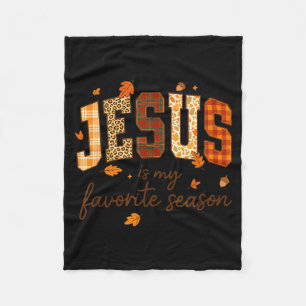 Jesus ist meine Lieblingsjahreszeit Herbst Christl Fleecedecke