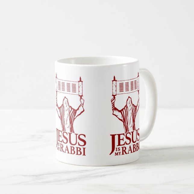 Jesus ist meine Rabbiner-Tasse Kaffeetasse (VorderseiteRechts)