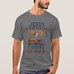 Jesus ist meine Retter-Fischerei ist meine Therapi T-Shirt