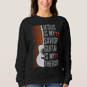 Jesus ist meine Retter-Gitarre ist meine Therapie Sweatshirt