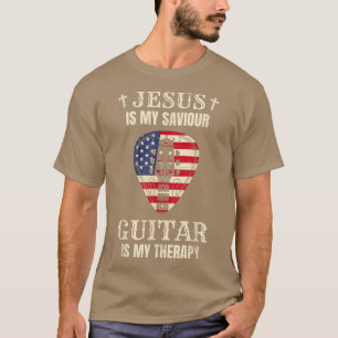 Jesus ist meine Retter-Gitarre ist meine Therapie  T-Shirt