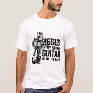 Jesus ist meine Retter-Gitarre T-Shirt