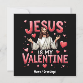 Jesus ist meine Valentine, die Liebe mit dem Glaub Einladung