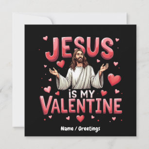 Jesus ist meine Valentine, die Liebe mit dem Glaub Einladung