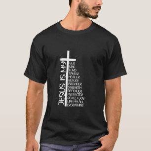 Jesus ist meine Zitate Heiliges Kreuz Gott Glaube  T-Shirt