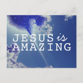 Jesus ist mit Sky Stars Phantastisch Postkarte