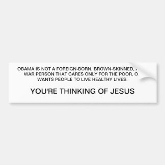 Jesus ist NICHT Obama Autoaufkleber