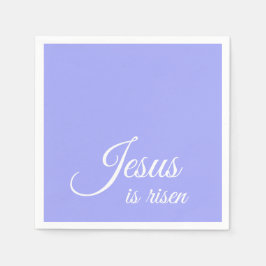 Jesus ist Risen Bluebell Lila Christlichen Ostern Serviette