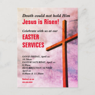 Jesus ist Risen EASTER CHURCH SERVICES Einladung