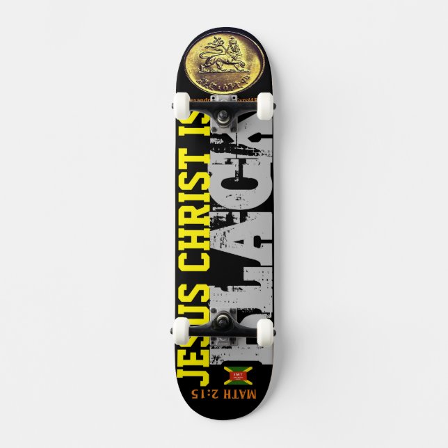 JESUS IST SCHWARZE Skateboard (Vorderseite)