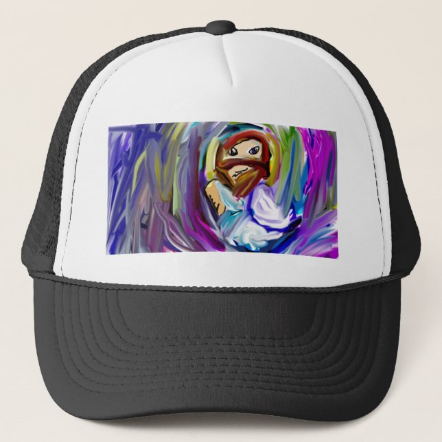 Jesus ist Wegwelle Liebe Truckerkappe (Vorderseite)