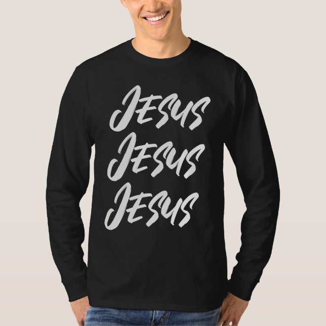 Jesus Jesus Jesus Simple Christian T-Shirt (Vorderseite)