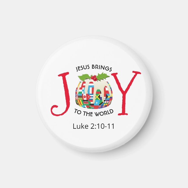 JESUS | JOY TO THE WORLD | CHRISTLICH | Weihnachte Magnet (Vorne)