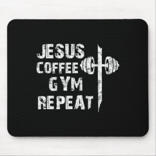 Jesus Kaffee Fitnessstudio Christliches Training G Mousepad